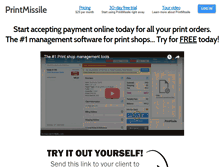 Tablet Screenshot of printmissile.com